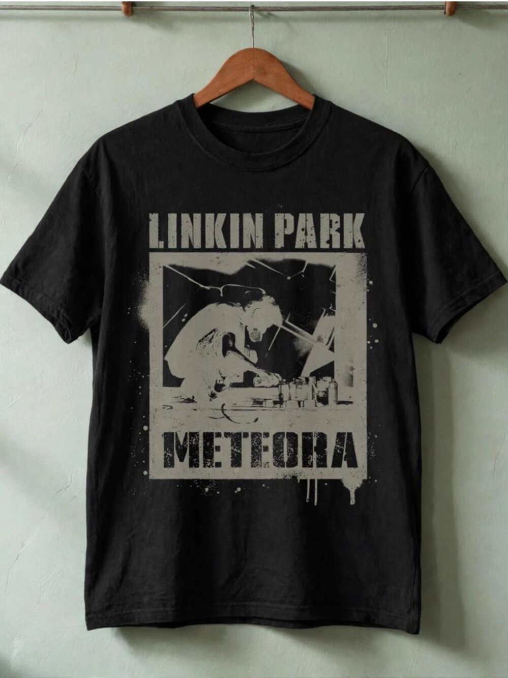 Linkin Park Meteora Album Art Black Graphic T-Shirt